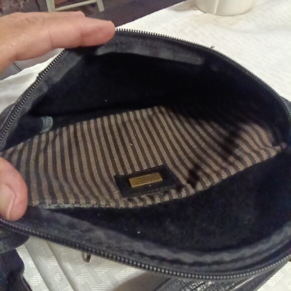 Picard Black Leather Waist Bag Unisex Adjustable Pockets Fanny Pack Vintage - Picture 4 of 6